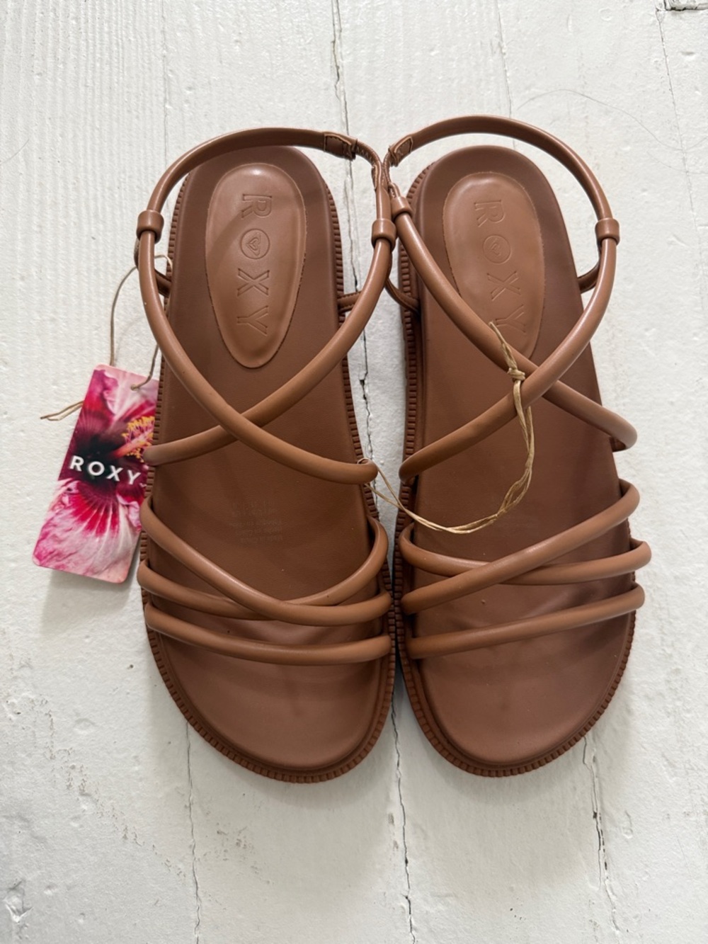 New Roxy Women's Brooke Brown Multi-Strap Sandals - size 10